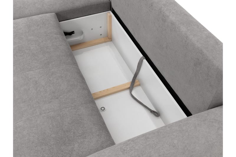 Ceibo Sovesofa med Sjeselong 3-seter i Plysj - Beige - Møbler - Sofaer - Sovesofaer