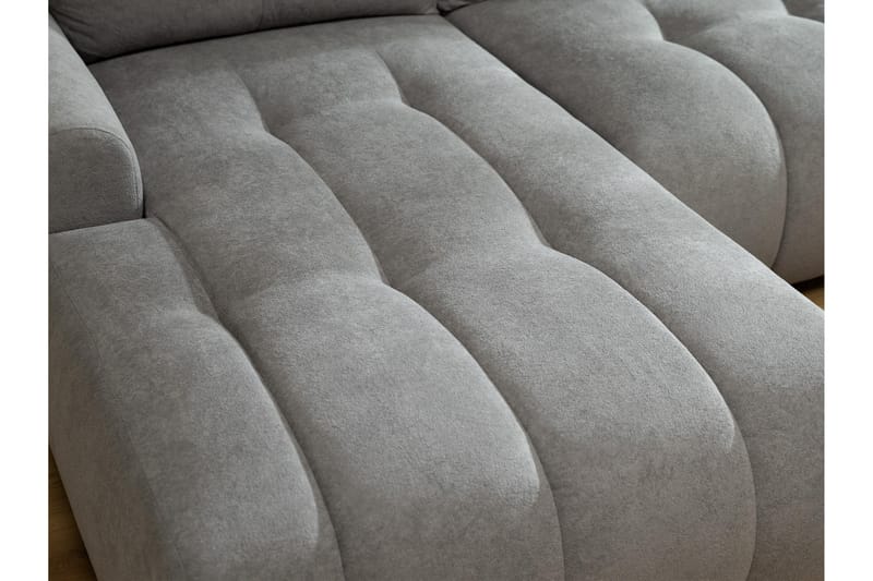 Ceibo Sovesofa med Sjeselong 3-seter i Plysj - Beige - Møbler - Sofaer - Sovesofaer