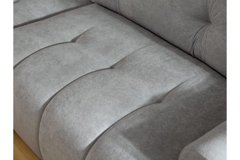 Ceibo Sovesofa med Sjeselong 3-seter i Plysj - Beige - Møbler - Sofaer - Sovesofaer