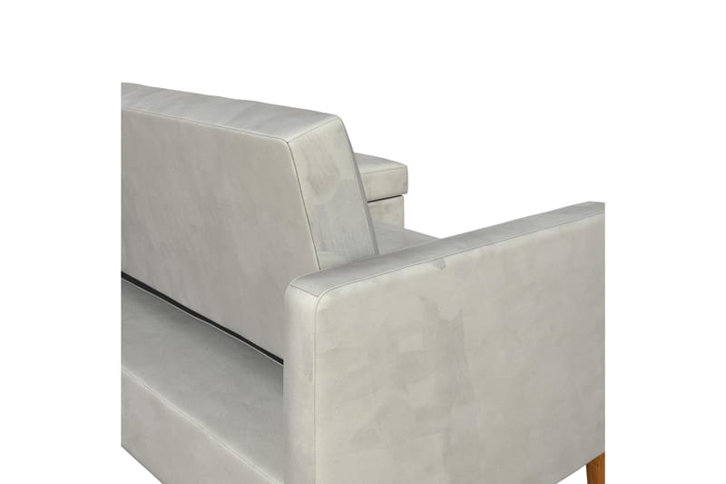 Celine 3-sits Divansovesofa Fløyel/Lysegrå - Dorel Home - Møbler - Sofaer - Sovesofaer - Sovesofa divan
