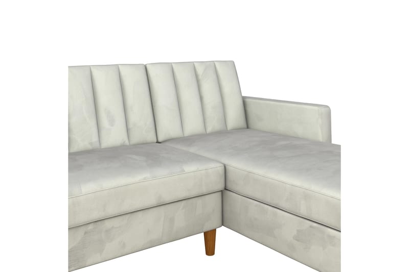 Celine 3-sits Divansovesofa Fløyel/Lysegrå - Dorel Home - Møbler - Sofaer - Sovesofaer - Sovesofa divan