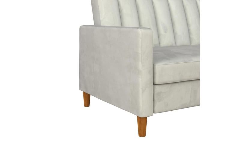 Celine 3-sits Divansovesofa Fløyel/Lysegrå - Dorel Home - Møbler - Sofaer - Sovesofaer - Sovesofa divan