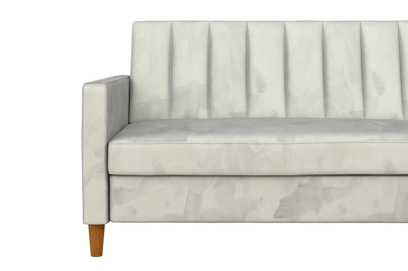 Celine 3-sits Divansovesofa Fløyel/Lysegrå - Dorel Home - Møbler - Sofaer - Sovesofaer - Sovesofa divan