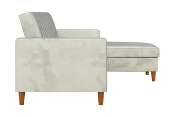 Celine 3-sits Divansovesofa Fløyel/Lysegrå - Dorel Home - Møbler - Sofaer - Sovesofaer - Sovesofa divan
