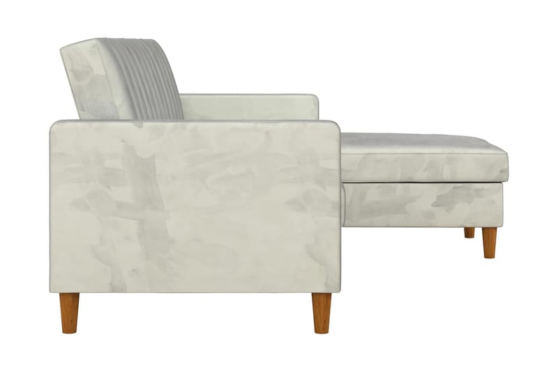 Celine 3-sits Divansovesofa Fløyel/Lysegrå - Dorel Home - Møbler - Sofaer - Sovesofaer - Sovesofa divan