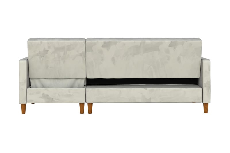 Celine 3-sits Divansovesofa Fløyel/Lysegrå - Dorel Home - Møbler - Sofaer - Sovesofaer - Sovesofa divan