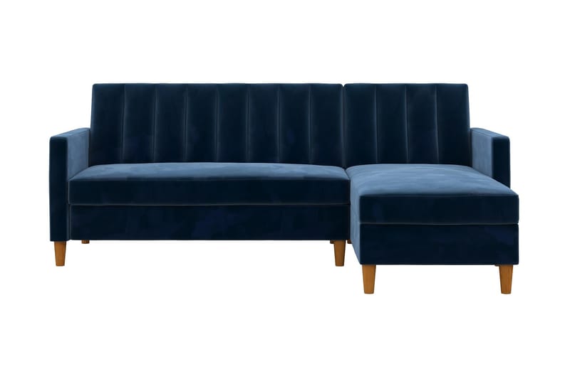 Celine 3-sits Divansovesofa Fløyel/Marineblå - Dorel Home - Møbler - Sofaer - Sovesofaer - Sovesofa divan