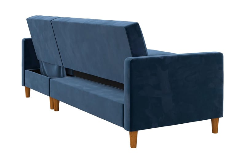 Celine 3-sits Divansovesofa Fløyel/Marineblå - Dorel Home - Møbler - Sofaer - Sovesofaer - Sovesofa divan