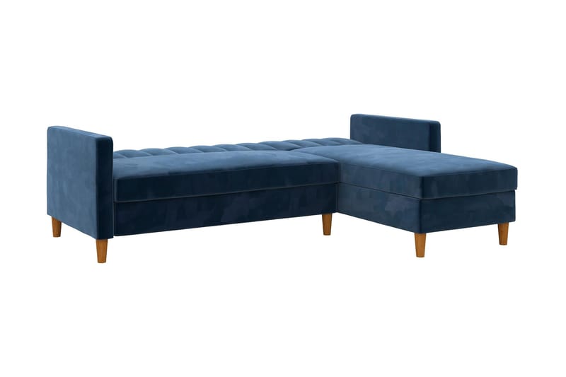 Celine 3-sits Divansovesofa Fløyel/Marineblå - Dorel Home - Møbler - Sofaer - Sovesofaer - Sovesofa divan