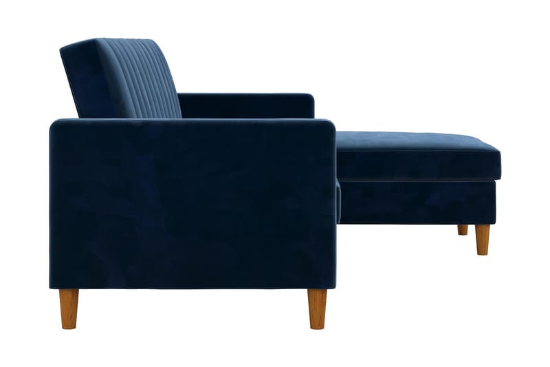 Celine 3-sits Divansovesofa Fløyel/Marineblå - Dorel Home - Møbler - Sofaer - Sovesofaer - Sovesofa divan