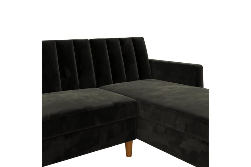 Celine 3-sits Divansovesofa Fløyel/Svart - Dorel Home - Møbler - Sofaer - Sovesofaer - Sovesofa divan