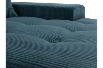 Cerys 3-seter Høyre L-formet Hjørnesovesofa 140x215 cm i Manchesterstoff - Blå - Møbler - Sofaer - Sovesofaer