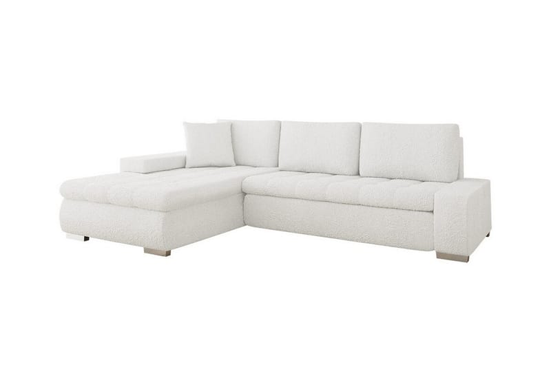 Cerys 3-seters Hjørnesofa - Hvit - Møbler - Sofaer - Sovesofaer