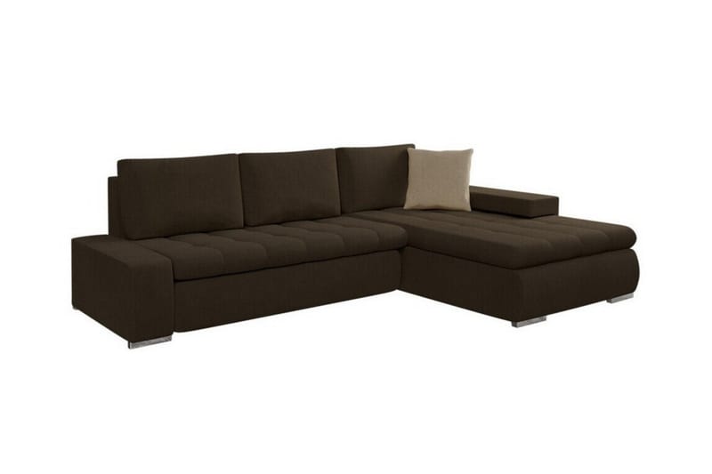Cerys 3-seters Hjørnesofa - Mørkebrun - Møbler - Sofaer - Sovesofaer