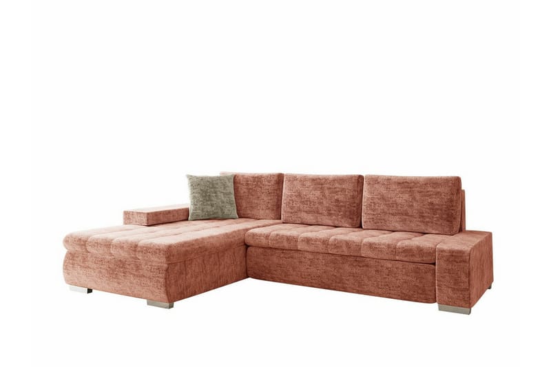 Cerys 3-seters Hjørnesofa - Mørkerosa - Møbler - Sofaer - Sovesofaer