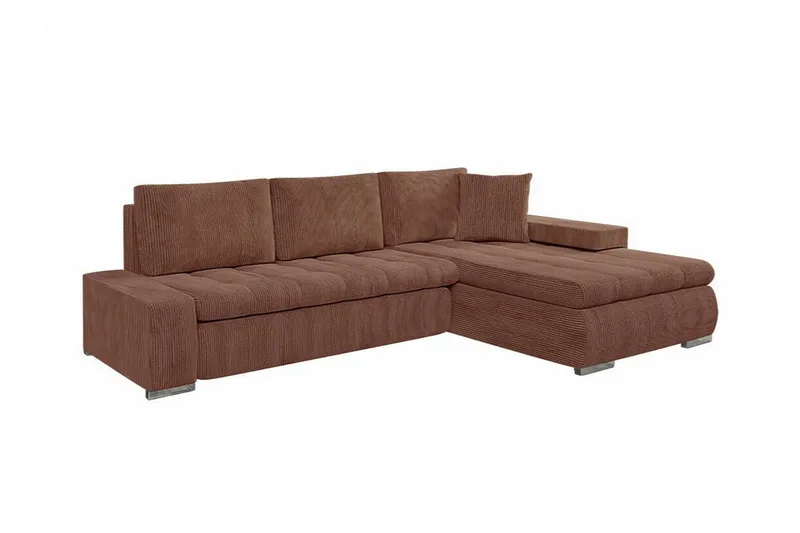 Cerys 3-sits Hörnbäddsoffa NO_BRAND Brown, undefined