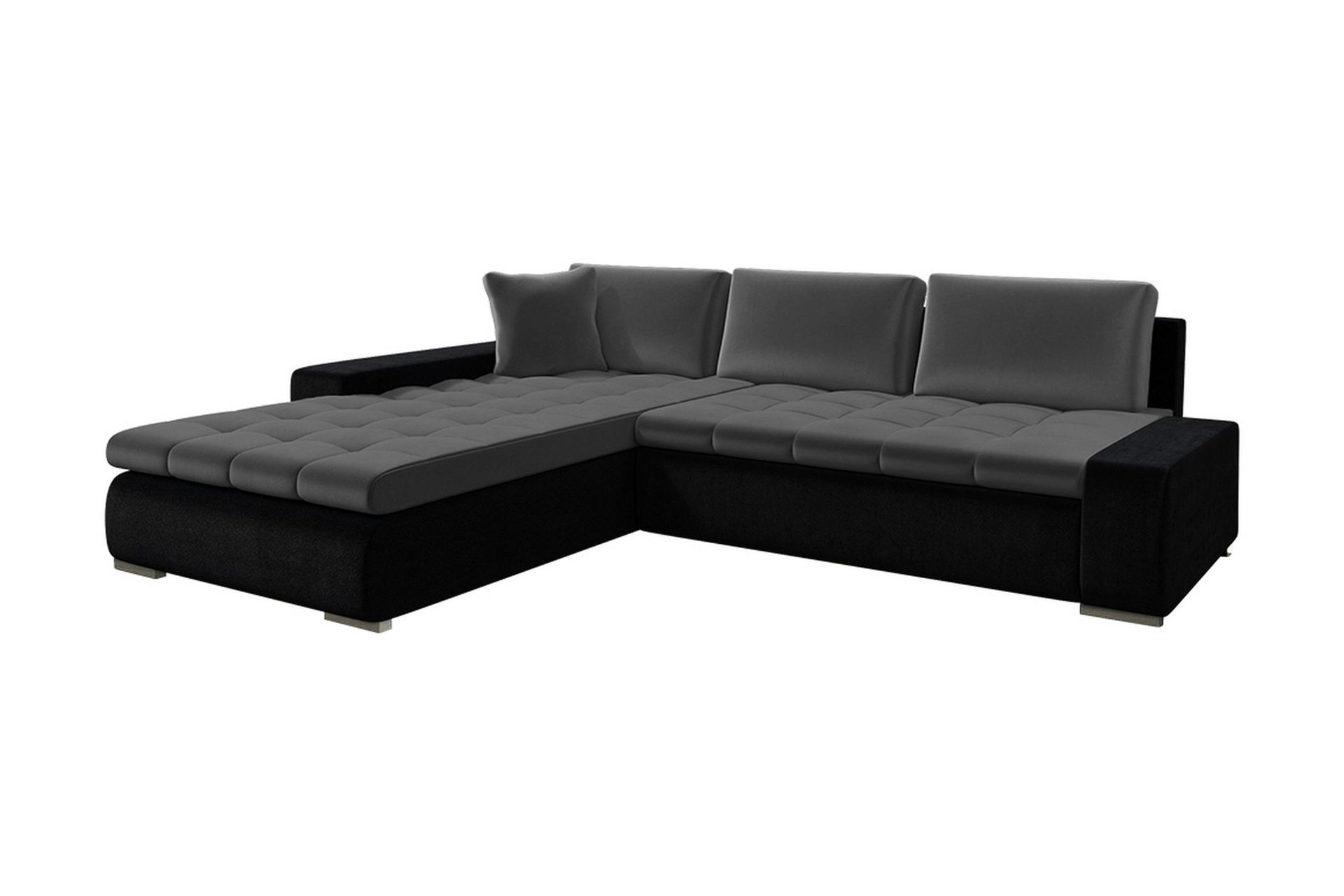 Cerys Hjørnesofa - Svart/Grå - Møbler - Sofaer - Sovesofaer