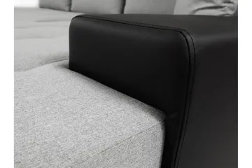 Cerys Hjørnesofa - Svart/Grå - Møbler - Sofaer - Sovesofaer