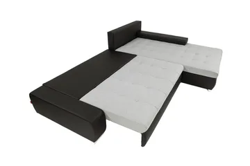 Cerys Hjørnesovesofa Universal 140x252 cm med Oppbevaring i Fløyel - Grå - Møbler - Sofaer - Sovesofaer