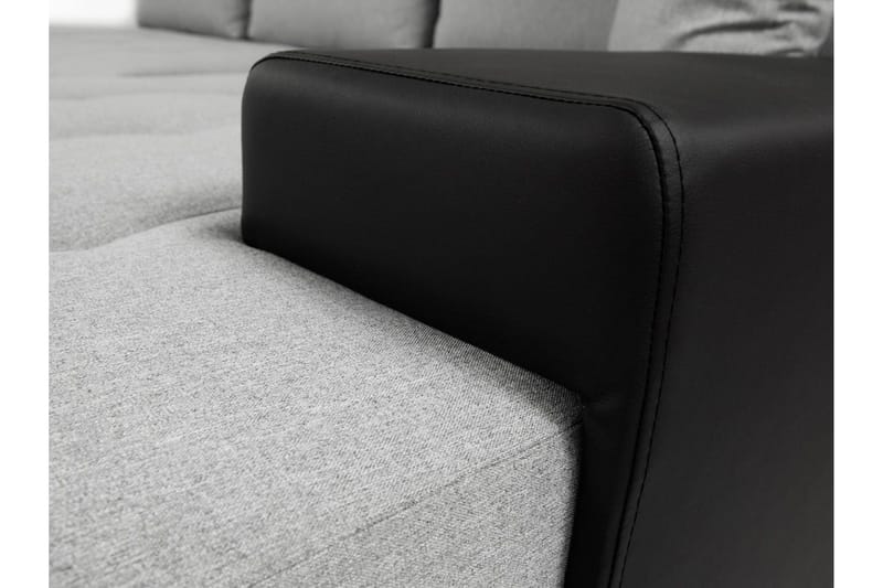 Cerys Hjørnesovesofa Universal 140x252 cm med Oppbevaring i Fløyel - Grå - Møbler - Sofaer - Sovesofaer