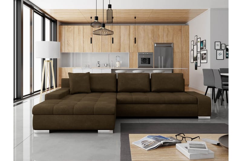 Cerys Sovesofa Med 3-Seters Divan, Brun