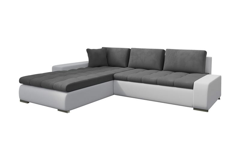 Cerys Sovesofa med Divan Vendbar - Hvit/Grå - Møbler - Sofaer - Sovesofaer
