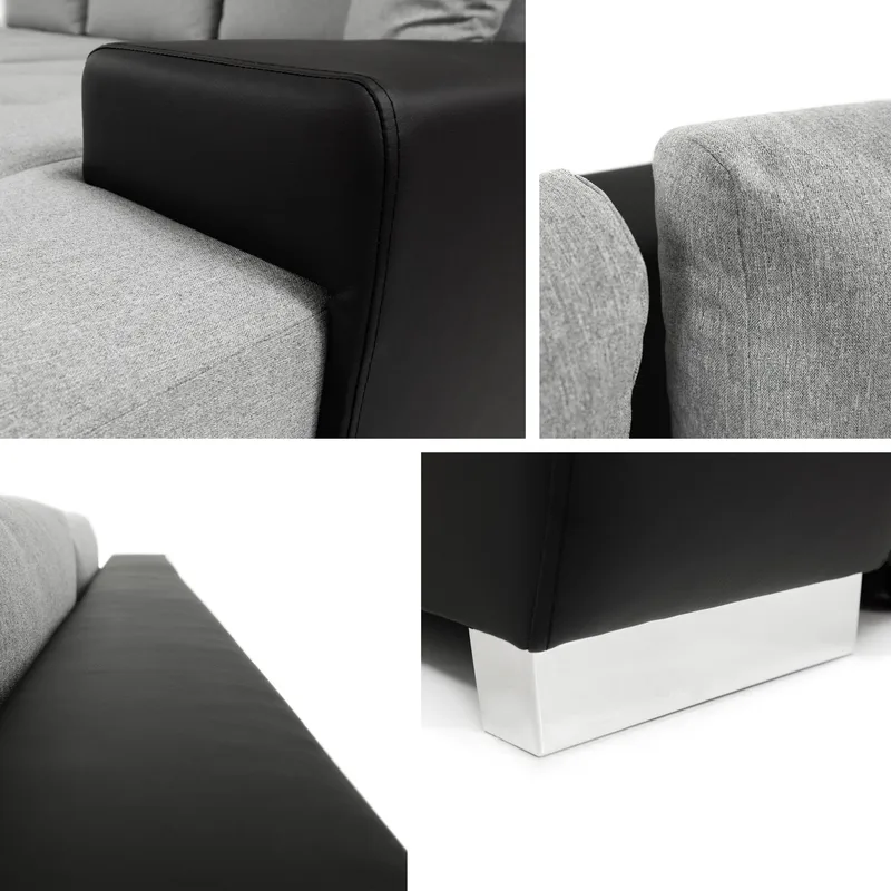 Cerys Venstre L-formet Sovesofa 140x252 cm med Oppbevaring i Stoff - Beige - Møbler - Sofaer - Sovesofaer