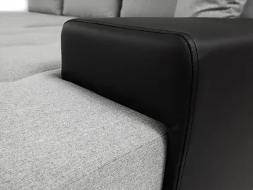 Cerys Venstre L-formet Sovesofa 140x252 cm med Oppbevaring i Stoff - Beige - Møbler - Sofaer - Sovesofaer