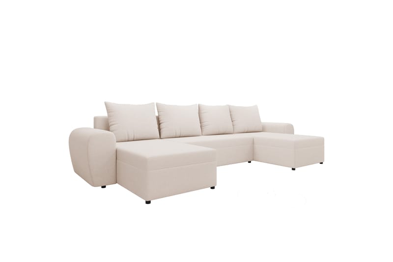 Chameli Sovesofa med Dobbel Sjeselong 4-seter - Beige - Møbler - Sofaer - Sovesofaer