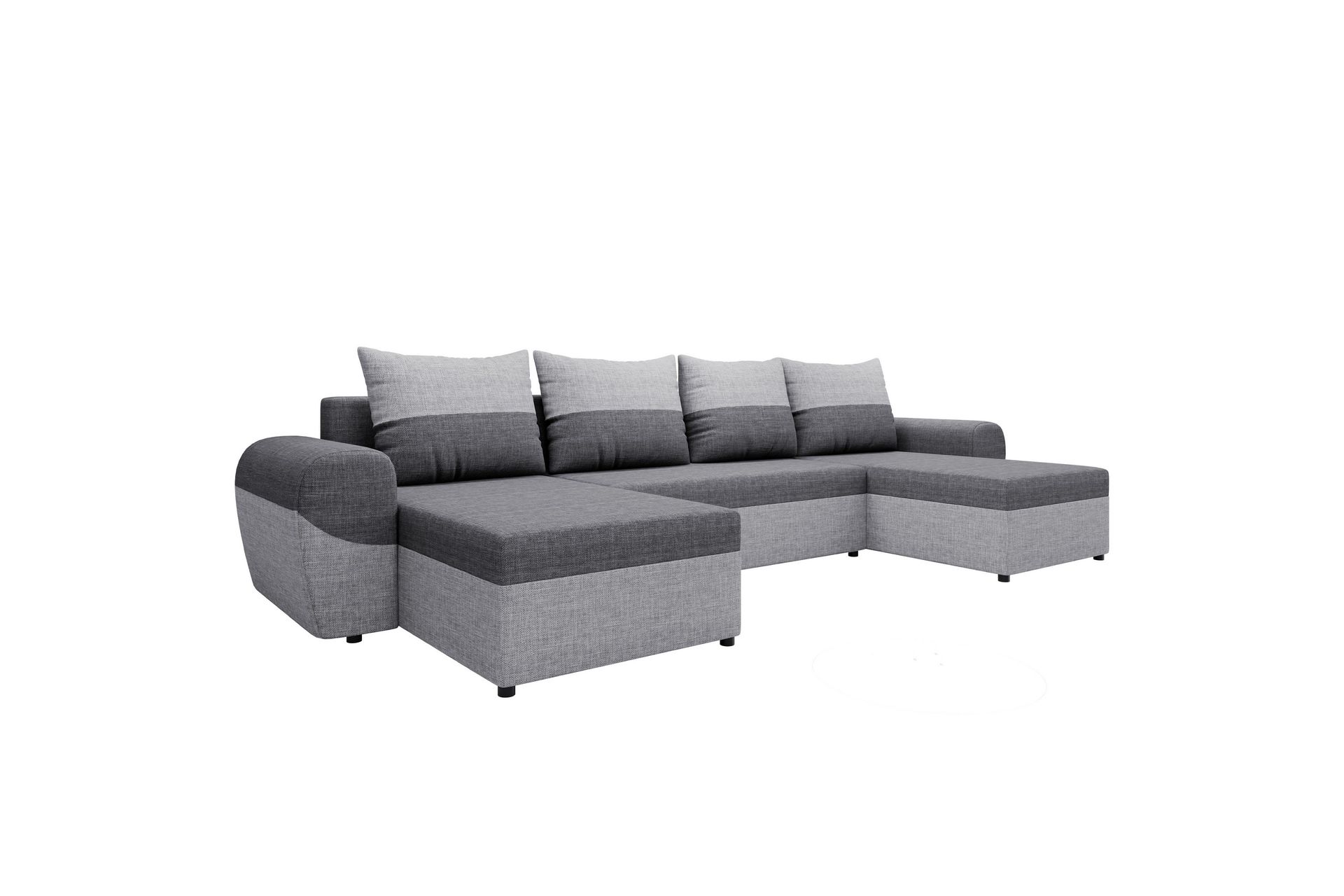 Chameli Sovesofa med Dobbel Sjeselong 4-seter - Lysegrå / Mørkegrå - Møbler - Sofaer - Sovesofaer