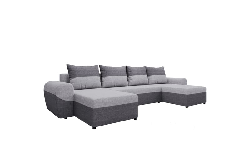 Chameli Sovesofa med Dobbel Sjeselong 4-seter - Mørkegrå / Lysegrå - Møbler - Sofaer - Sovesofaer