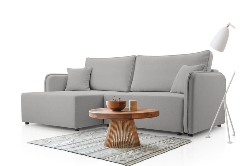 Chandru Sovesofa med Sjeselong 3-seter - Grå - Møbler - Sofaer - Sovesofaer