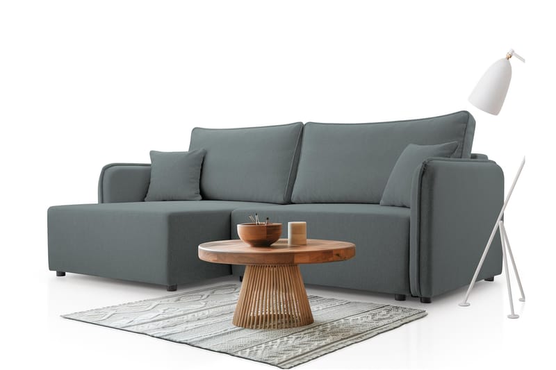 Chandru Sovesofa med Sjeselong 3-seter - Grå - Møbler - Sofaer - Sovesofaer