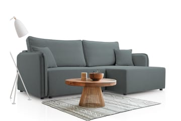 Chandru Sovesofa med Sjeselong 3-seter - Grå - Møbler - Sofaer - Sovesofaer