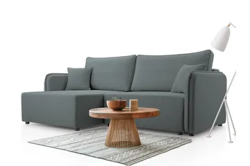 Chandru Sovesofa med Sjeselong 3-seter - Grå - Møbler - Sofaer - Sovesofaer