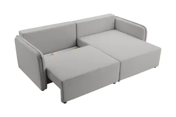 Chandru Sovesofa med Sjeselong 3-seter - Grå - Møbler - Sofaer - Sovesofaer