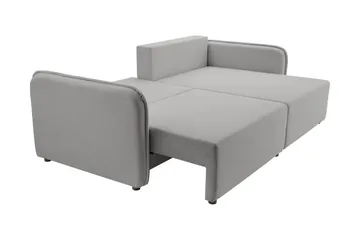 Chandru Sovesofa med Sjeselong 3-seter i Plysj - Beige - Møbler - Sofaer - Sovesofaer