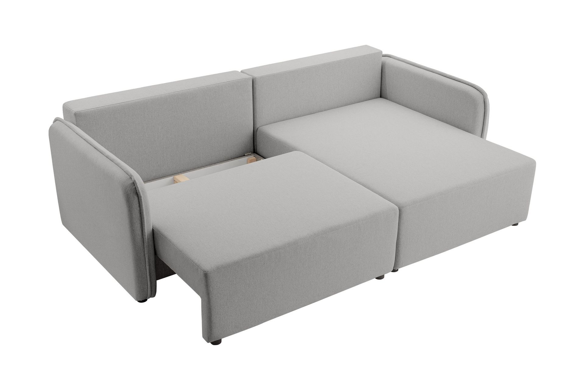 Chandru Sovesofa med Sjeselong 3-seter i Plysj - Gul - Møbler - Sofaer - Sovesofaer