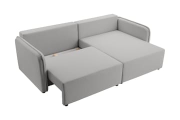 Chandru Sovesofa med Sjeselong 3-seter i Plysj - Gul - Møbler - Sofaer - Sovesofaer