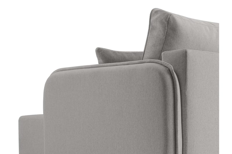 Chandru Sovesofa med Sjeselong 3-seter i Plysj - Beige - Møbler - Sofaer - Sovesofaer