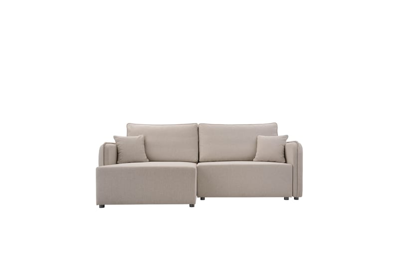 Chandru Sovesofa med Sjeselong 3-seter i Plysj - Grå - Møbler - Sofaer - Sovesofaer