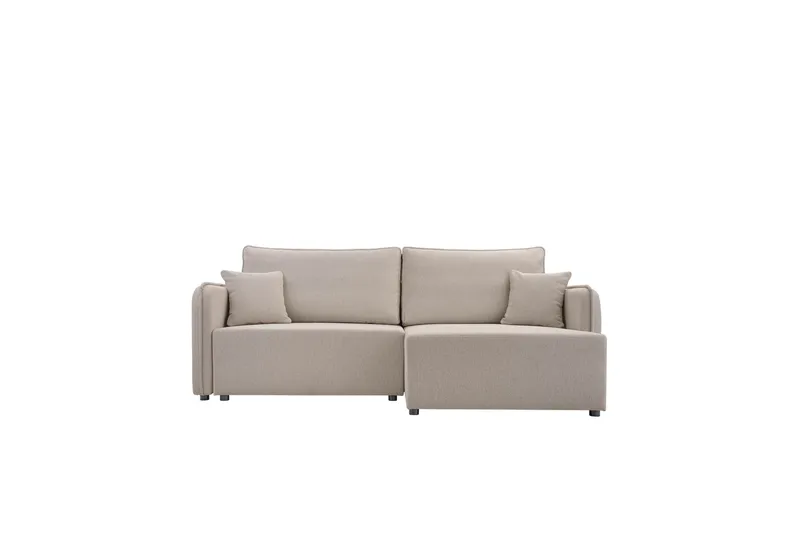 Chandru Sovesofa med Sjeselong 3-seter i Plysj, Grå