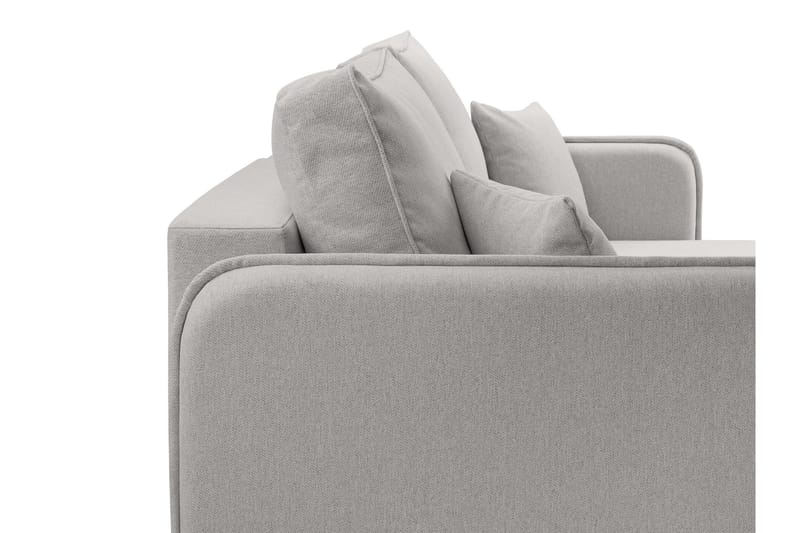 Chandru Sovesofa med Sjeselong 3-seter i Plysj - Beige - Møbler - Sofaer - Sovesofaer