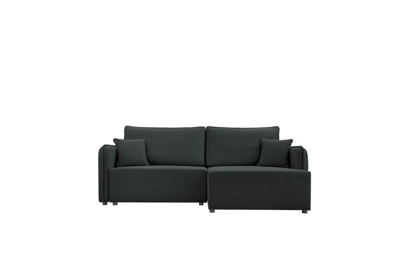 Chandru Sovesofa med Sjeselong 3-seter - Svart - Møbler - Sofaer - Sovesofaer