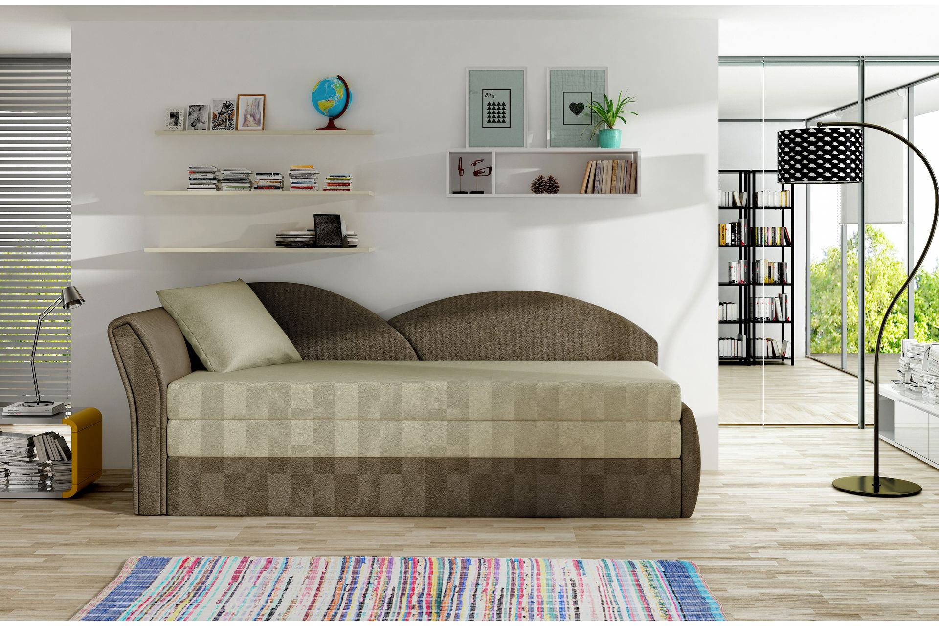 Chasidi Sovesofa - Beige/Brun - Møbler - Sofaer - Sovesofaer