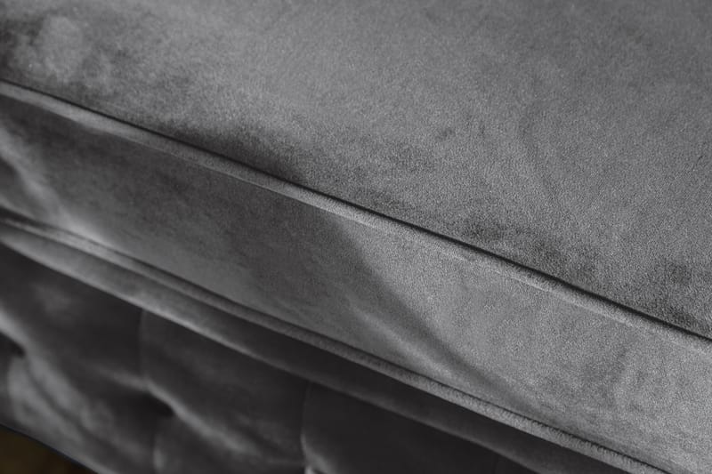 Chesterfield Deluxe 3-seter Fremoverbøyd sovesofa i fløyel - Mørkegrå Fløyel - Møbler - Sofaer - Sovesofaer