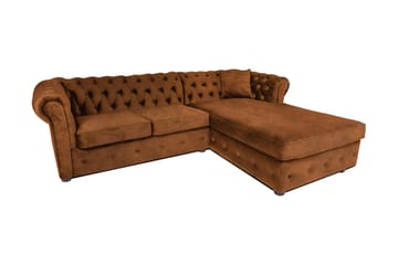 Chesterfield Deluxe Sovesofa 2-seters med Sjeselong