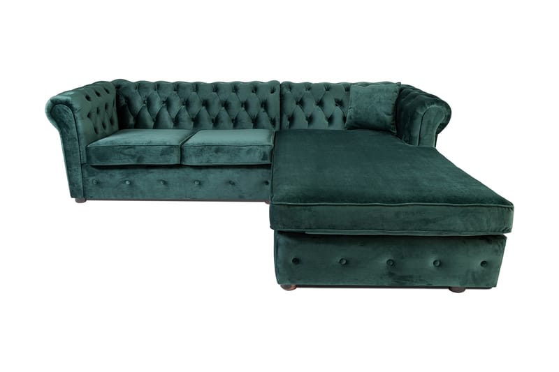 Chesterfield Deluxe Sovesofa 2-seters med Sjeselong - Møbler - Sofaer - Sovesofaer