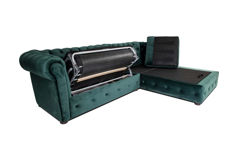 Chesterfield Deluxe Sovesofa 2-seters med Sjeselong - Møbler - Sofaer - Sovesofaer