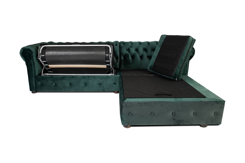 Chesterfield Deluxe Sovesofa 2-seters med Sjeselong - Møbler - Sofaer - Sovesofaer